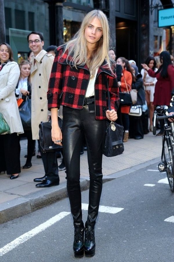 Cara leather pants